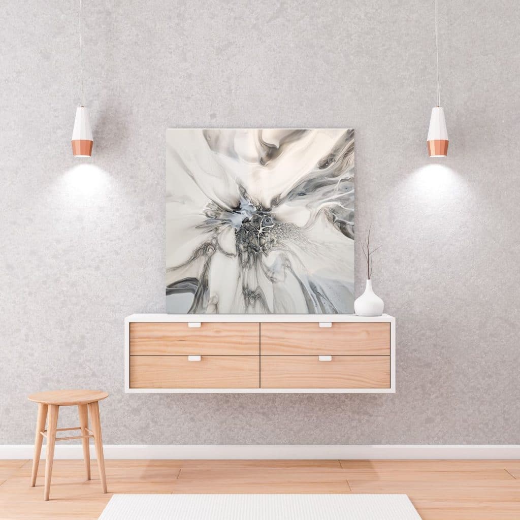 abstract art - wall art black white